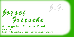 jozsef fritsche business card